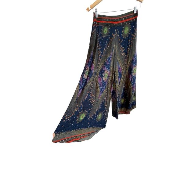 Aravay Boho Wide Leg Pants Size Medium Celestial Hippie Festival Flare Peasant - Picture 4 of 9